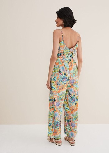 Phase Eight Lou Printed Paisley Boilersuit Jumpsuit Multicolor USA | 7543628-OD